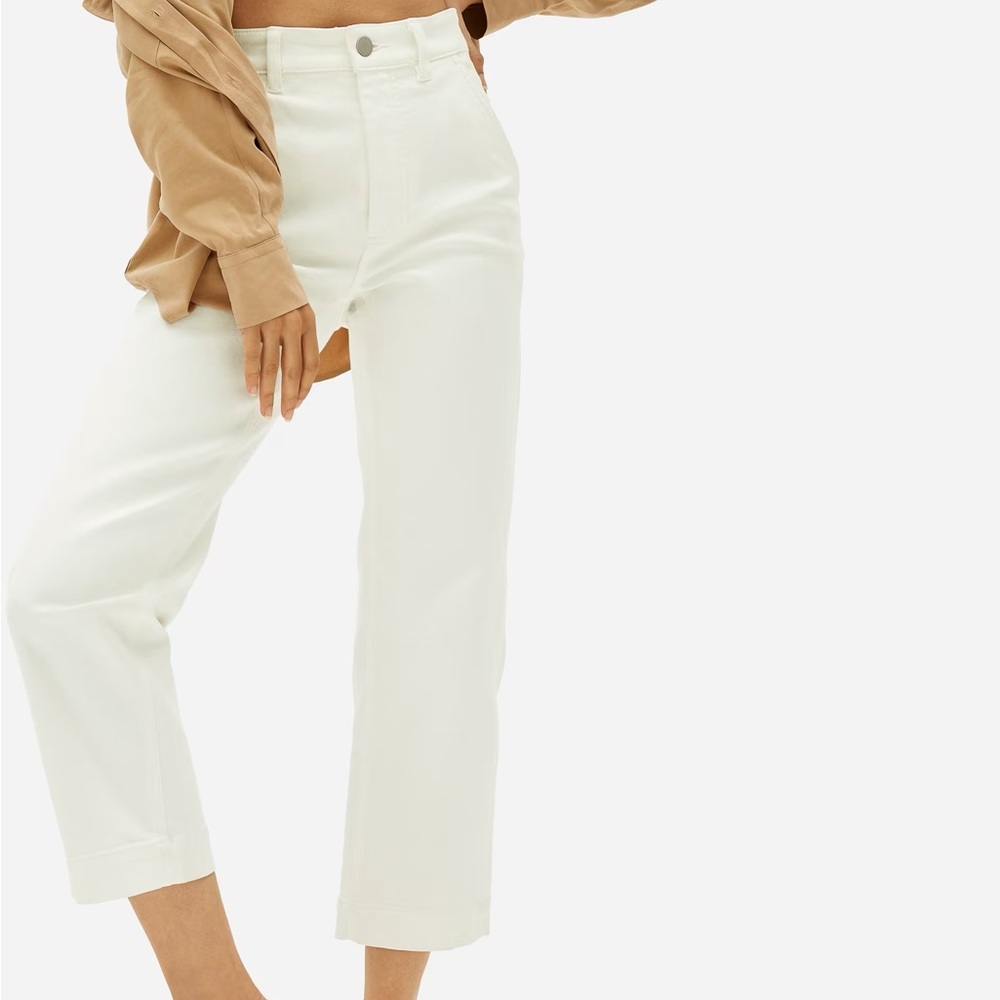 Everlane The Straight Leg Crop sand stone size 4